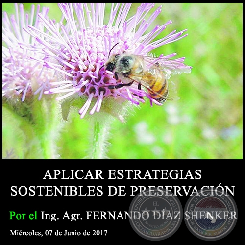 APLICAR ESTRATEGIAS SOSTENIBLES DE PRESERVACIÓN - Ing. Agr. FERNANDO DÍAZ SHENKER - Miércoles, 07 de Junio de 2017